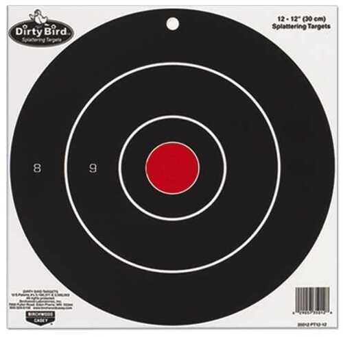 Birchwood Casey 35185 Dirty Bird Hanging Tagboard 17.25" Bullseye Black/Red 5 Pack