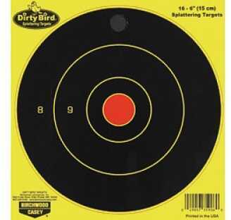 Birchwood Casey 35906 Dirty Bird Hanging Paper Bullseye Black/Yellow/Red 16 Pack