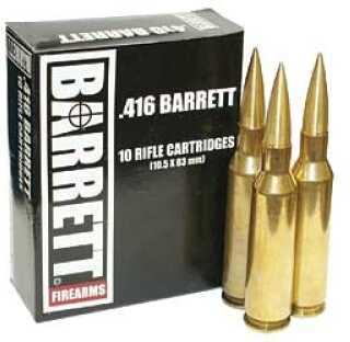 416 Barrett 395 Grain Solid 10 Rounds Ammunition