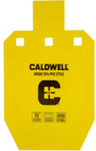 Caldwell AR500 IPSC 33% Steel Target 10"x6.1"x0.4" Powder Coat Finish Yellow 1116697