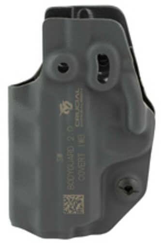 Crucial Concealment Covert IWB Inside Waistband Holster Ambidextrous Fits S&W Bodyguard 2.0 Kydex Construction Black 151
