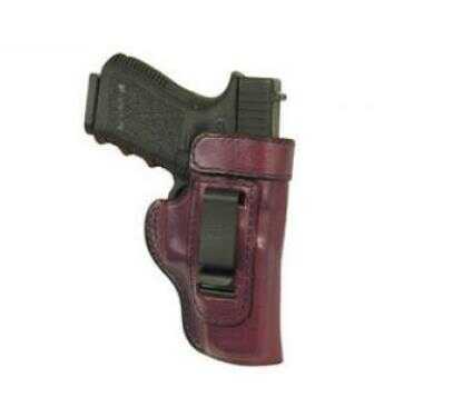 Don Hume H715M Clip-On Holster Inside The Pant Fits Glock 42 Left Hand Brown Leather J167105L