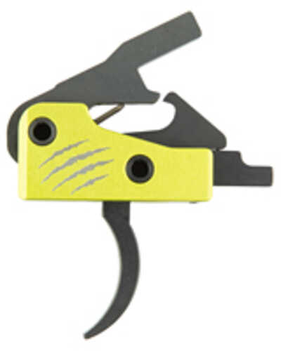 DPMS Panther Claw Fits AR-15 Drop-In Curved Trigger 3.5lb Black and Yellow AR-101653