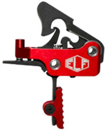 Elftmann Tactical Apex Adjustable Trigger Straight with Red Shoe Fits AR-15 Anodized Finish Red