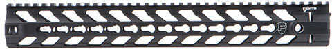 Fortis Manufacturing Inc. Rev II Free Float Rail System 14" Continuous Picatinny Top KeyMod at 3/6/9 Oclock B