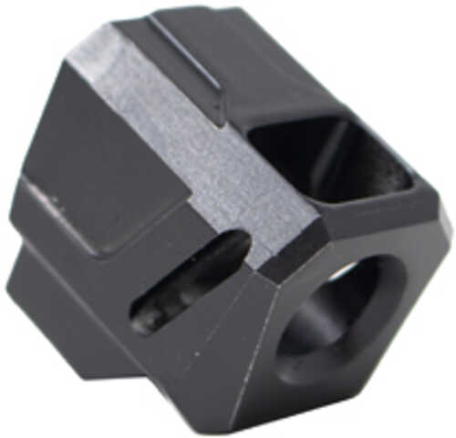 Faxon Firearms EXOS-524 Compensator 9MM Fits Smith & Wesson M&P Shield/Shield Plus Anodized Finish Black FF-P-A-COMP-SS-