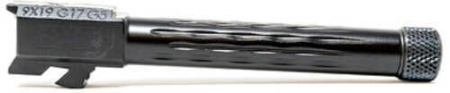 Faxon Firearms Match Series Flame Fluted 1:10 Twist Barrel 9MM Fits Glock 17 Gen 5 Threaded 1/2x28 Nitride Finish Black