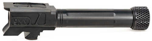 Faxon Firearms Match Series Straight Fluted 1:10 Twist Barrel 9MM Fits Glock 43/43X Threaded 1/2x28 Nitride Finish Black