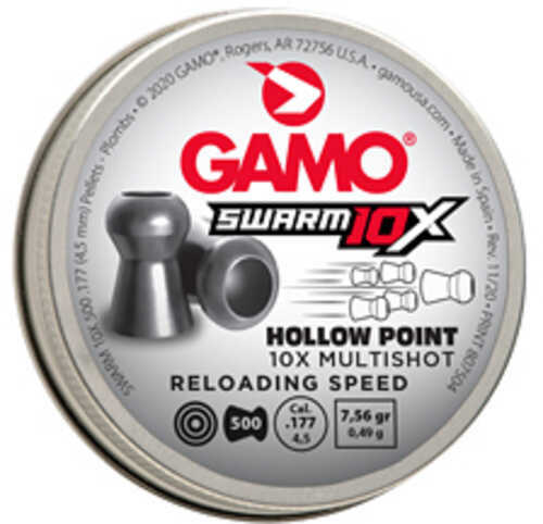 Gamo USA Swarm 10X .177 Pellet Hollow Point 500 Count Tin 6322546BL54