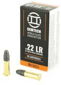 22 Long Rifle 42 Grain Round Nose 50 Rounds Gemtech Ammunition