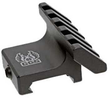 GG&G, Inc. Mount Black 45 Degree Offset Accessory Rail, Ambi-Design, 5 Cross-Slot Mounting locations, Anti-Snag Design P