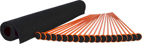 Gun Storage Solutions Rifle Rods Fit .22 Caliber and Larger 16" Length Orange Includes 19"X30" Shelf Liner 10 Pack RR20S