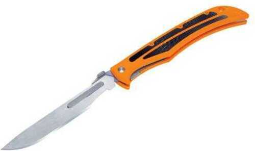 Havalon Baracuta Blaze Folding Knife Liner Lock 4.375" Stainless Steel Blade Bright Orange Handle with Black Inlay OAL 1