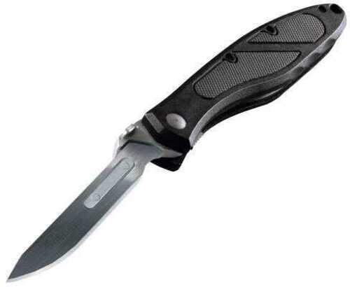 Havalon Piranta Z Folding Knife Liner Lock 2.75" Stainless Steel Blade Black Polymer Handle OAL 6.75" Includes 12 Additi