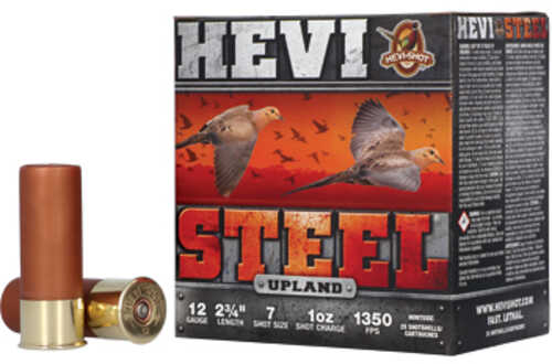 HEVI-Shot Hevi-Steel Upland 12 Gauge 2.75" Chamber #7 Shot Steel Pellets 25 Round Box HS61227