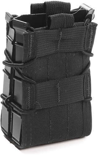 High Speed Gear Double Rifle Taco Dual Magazine Pouch Molle Fits Most Magazines Hybrid Kydex And Nylon Black 11ta0