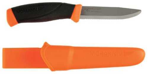 Morakniv Companion Rescue Fixed Blade Knife Stainless Steel Serrated with Blunt Tip Orange and Black Rubb