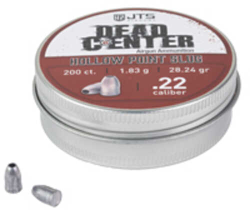 JTS Group Dead Center .22 Caliber Pellets Hollow Point Tip 200 Per Tin JAC203