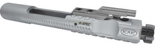 KAK Industry K-SPEC Enhanced Bolt Carrier Group For AR-15 556/300 Blackout 9310 Steel Bolt Chrome Finish Silver Duel Eje
