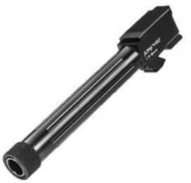 Lone Wolf Distributors AlphaWolf Barrel 9MM Salt Bath Nitride Coated Threaded/Fluted 416R Stainless Steel 1/2x28 TPI For