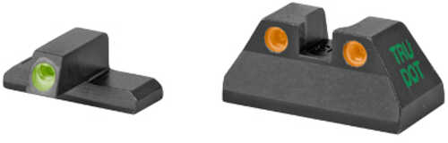 Meprolight Tru-Dot Fixed Tritium Sights Green/Orange Fits HK USP Compact 9/40S&W/45ACP 0115173301