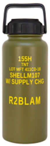 Mission First Tactical Mission First Tactical M107 155 Howitzer Drinkware Bottle 32 oz Green DM107-32