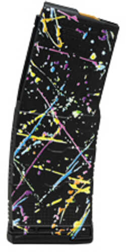 Amend2 Magazine 223 Remington/556NATO 30 Rounds Fits AR Rifles Polymer Neon Splatter Design 556MOD3NEON30