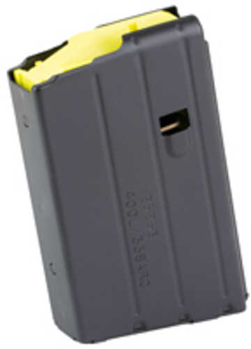 DURAMAG Magazine DuraMag SS 400 Legend 10 Rounds Fits AR-15 Rifles Stainless Steel Yellow Anti-Tilt AGF Follower Black 1