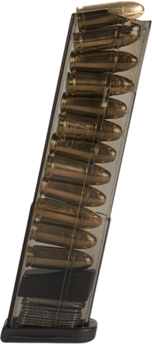 Elite Tactical Systems Group Magazine 9mm 40 Rounds For Glock 17/19/26 Carbon Smoke Smk-glk-18-40