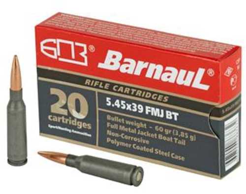 5.45X39mm 60 Grain Full Metal Jacket 20 Rounds Barnaul Ammunition