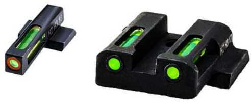 Hiviz MPSN521 LiteWave H3 Front And Rear Sight S&W M&P Shield 94045 Green W/Red Outline Black