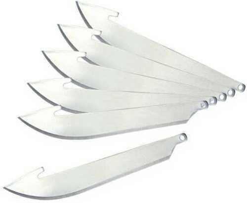Outdoor Edge Drop-Point Blades Plain 3" 420J2 Stainless Steel 6 Pack RR30-6