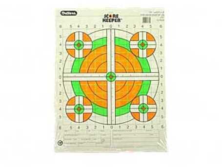 Champion Traps And Targets Scorekeeper Paper - Fluorescent Orange & Green Bull 100 Yd. Rifle Sight-In 14" X 18