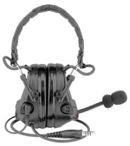 3M/Peltor ComTac V Electronic Earmuff Headband Foldable Single Lead Standard Dynamic Mic NATO Wiring Black Color
