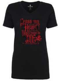 Pipe Hitters Union Short Sleeve Shirt Large Red Womens PHU Cross My Heart PT215WR-L