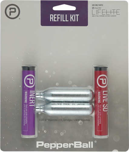 PepperBall LIFELITE Refill Kit 5 Inert Projectiles Live SD (2) 12g Co2 Cartridges 970-01-0178