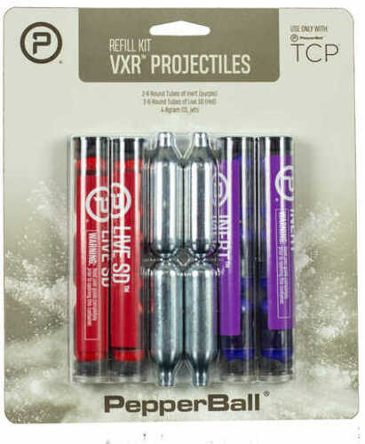 PepperBall TCP VXR Refill Kit Spray Black (2) 6 Countt Tubes of Inert Projectiles Live