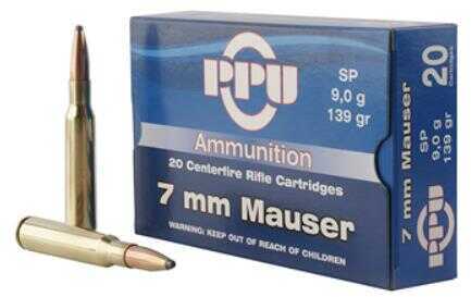 7x57mm Mauser 139 Grain Jacketed Soft Point 20 Rounds Prvi Partizan Ammunition