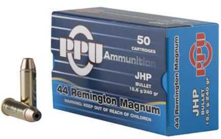 44 Rem Mag 240 Grain Jacketed Hollow Point 50 Rounds Prvi Partizan Ammunition Magnum