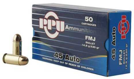 45 ACP 230 Grain Full Metal Jacket 50 Rounds Prvi Partizan Ammunition