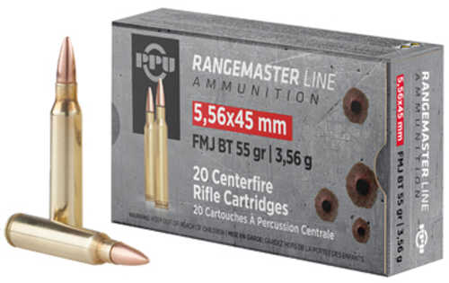 5.56mm Nato 55 Grain FMJ 20 Rounds PPU Ammunition