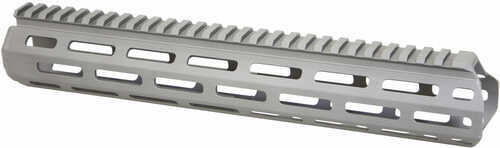 Q Honey Badger Rail M-LOK 12" Fits Badger/AR Upper Receivers Clear Anodized Finish Gray Barrel Nut and Hardware