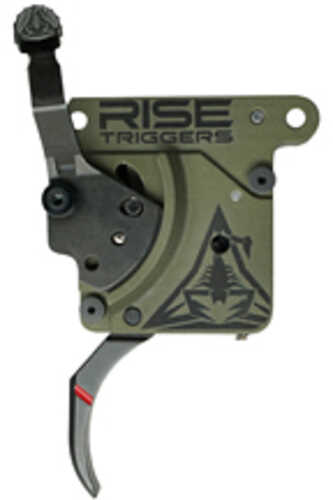 Rise Armament Reliant Pro Single Stage Trigger Curved 1 to 3Lbs Fits Remington 700 Green/Black Includes Bolt Release RA-