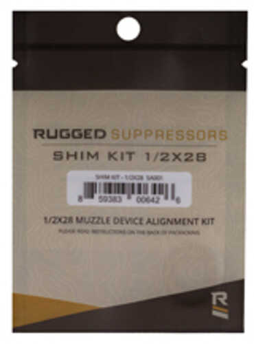 Rugged Suppressors Shim Kit For Aligning Muzzle Devices Fits 1/2X28 Muzzle Threading SA001