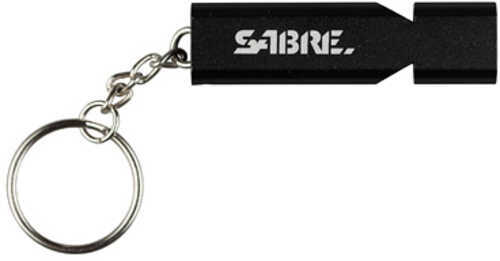 Sabre Emergency Safety Whistle Keychain Matte Finish Black Includes Lanyard Carabiner Clip WSTL-02