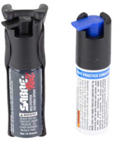 Sabre Quick Grip Pepper Spray .54oz Pepper Spray Kit with Finger Loop and Practice Spray Black Aerosol Can PB-BKOC-STU-0