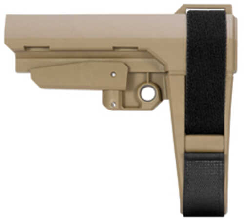 SB Tactical SBA3 Pistol Stabilizing Brace Fits AR Carbine Extension Flat Dark Earth 5 Position Adjustable Includes Adjus