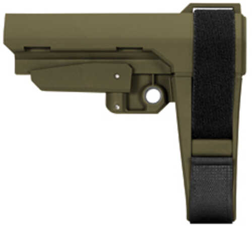 SB Tactical SBA3 Pistol Stabilizing Brace Fits AR Carbine Extension Olive Drab Green 5 Position Adjustable Includes Adju