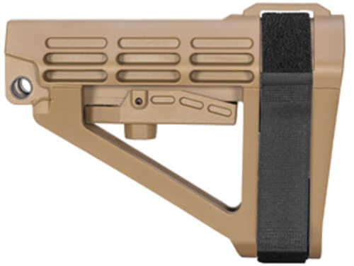 SB Tactical SBA4 Pistol Stabilizing Brace Fits AR Carbine Extension Flat Dark Earth 5 Position Adjustable Includes Adjus