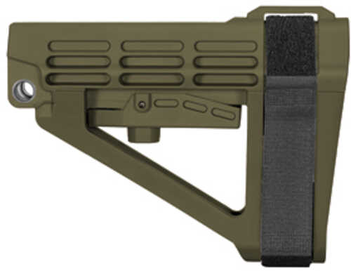 SB Tactical SBA4 Pistol Stabilizing Brace Fits AR Carbine Extension Olice Drab Green 5 Position Adjustable Includes Adju